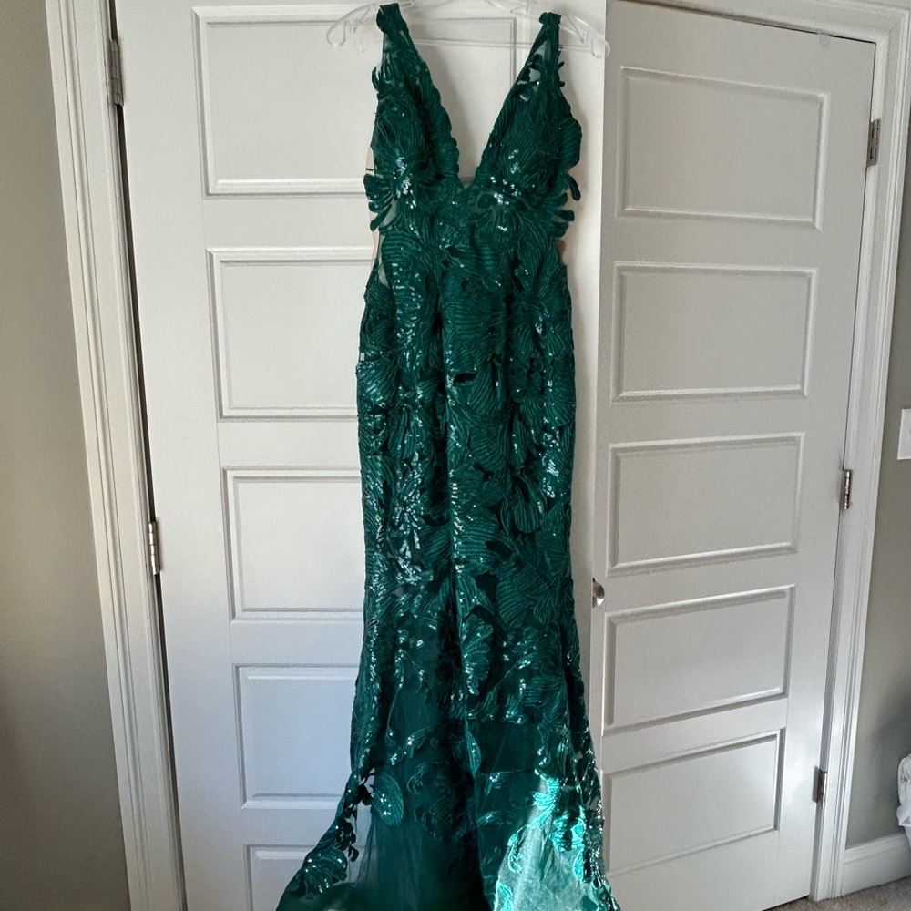 Green Jovani prom gown